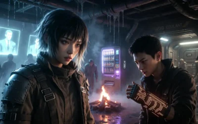 Neon ashes, starborn lies. Where love becomes a weapon